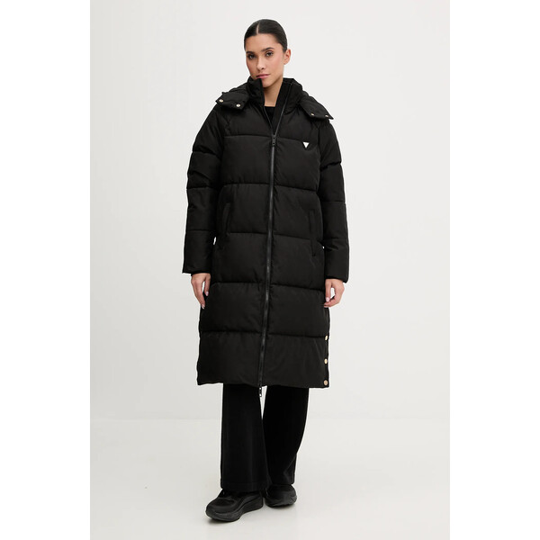 Guess kurtka 4G  kolor czarny zimowa oversize V5BL08 WGLW2