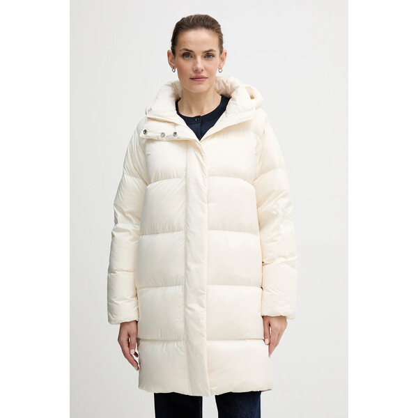 Tommy Hilfiger kurtka puchowa  kolor beżowy zimowa WW0WW46535
