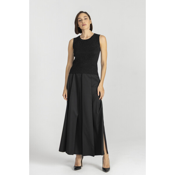 Deni Cler Czarna elegancka spódnica maxi W-DC-7061-E5-K3-90-1
