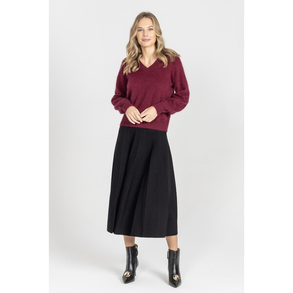 Deni Cler Czarna spódnica midi T-DC-752D-E5-20-90-1