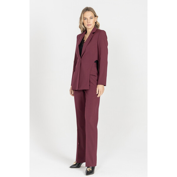 Deni Cler ORO: Spodnie w odcieniu burgundowym W-DC-5274-E5-F7-39-1