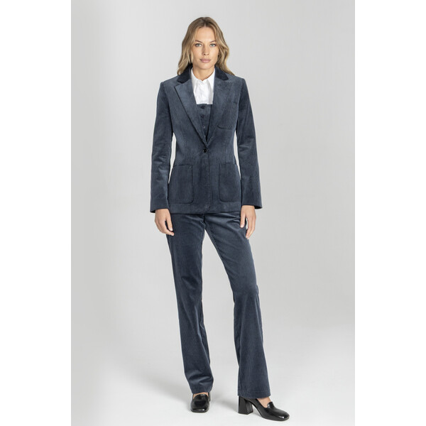 Deni Cler Welurowa marynarka w kolorze granatu W-DC-6060-E5-D7-58-1