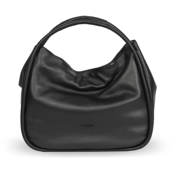 Deni Cler Czarna duża torebka z miękkiej skóry T-DC-D264-E5-77-90-1