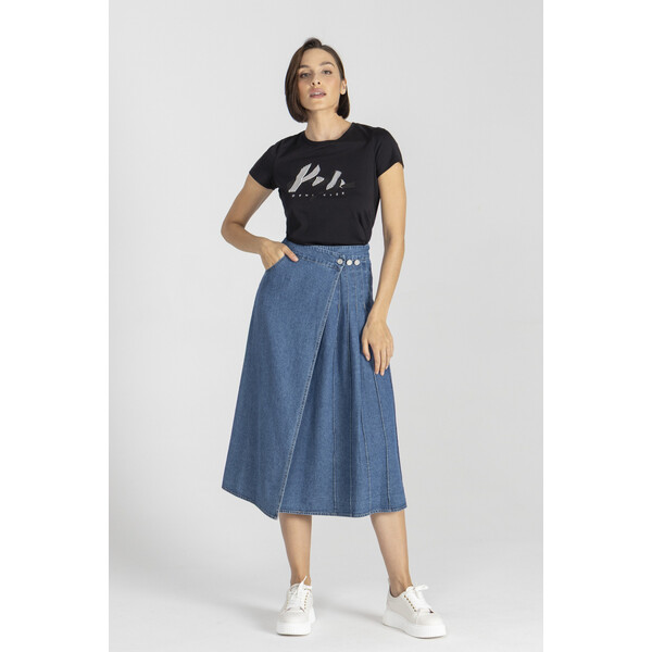 Deni Cler Jeansowa spódnica maxi T-DC-7006-E2-10-58-1