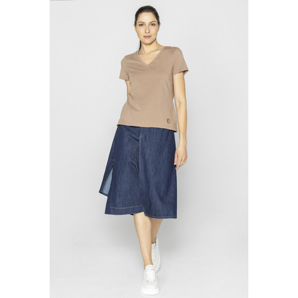 Deni Cler Spódnica z cienkiego jeansu W-DC-7013-E2-C1-58-1