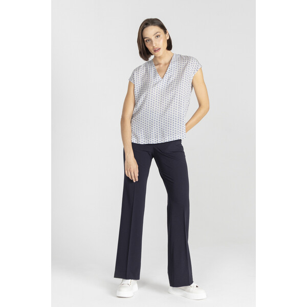 Deni Cler Top w niebiesko-szary print W-DC-0002-E2-K9-16-1