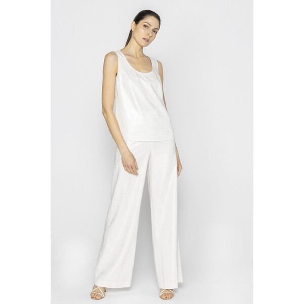 Deni Cler Jasnoróżowy top z delikatnym połyskiem W-DC-0007-E2-N7-31-1