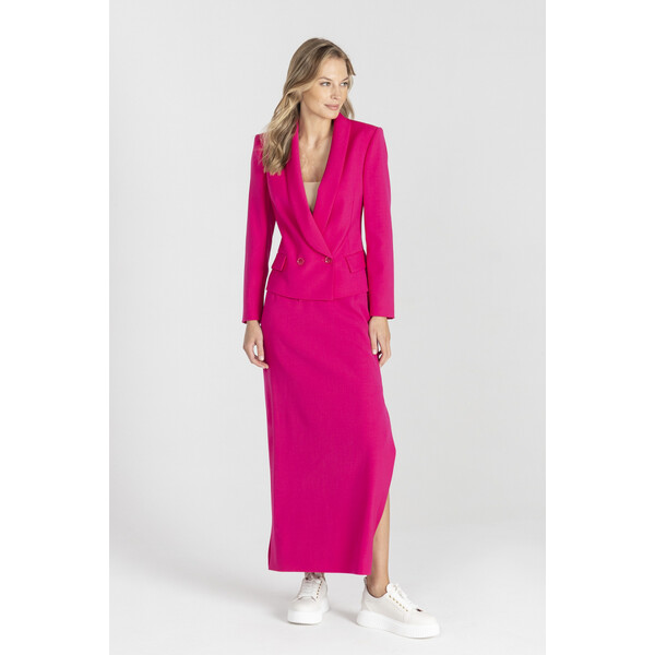 Deni Cler Długa elegancka spódnica w odcieniu magenty W-DC-7007-E2-H8-33-1