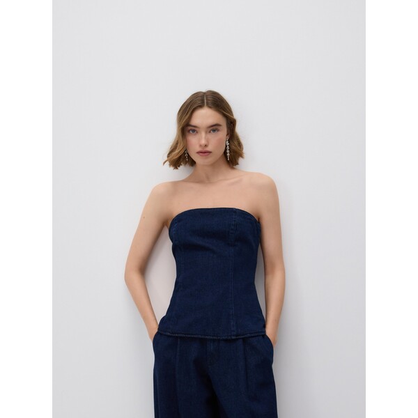 Reserved Denimowy top 116DT-59J