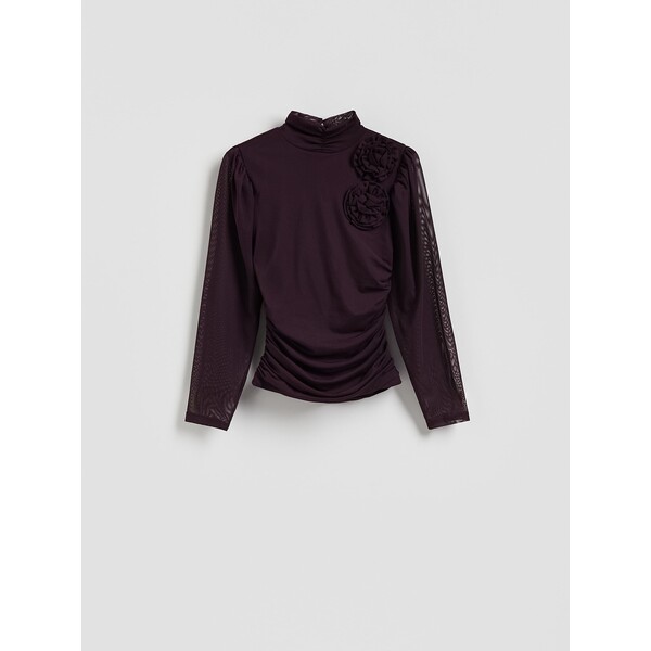 Reserved Bluzka z kwiatową aplikacją 661IU-49X