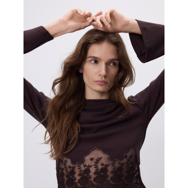 Reserved Bluzka z koronką 496GA-89X