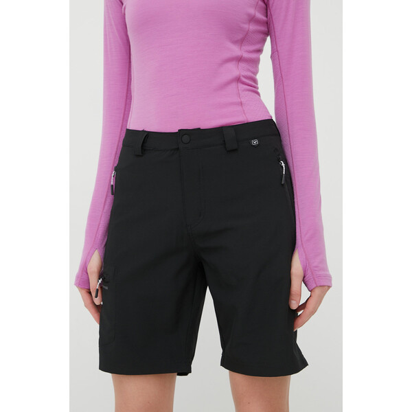 Viking szorty outdoorowe Sumatra  damskie kolor czarny gładkie high waist 800/24/9565