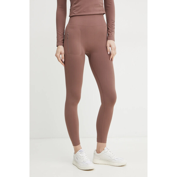 MM by Max Mara legginsy  damskie kolor brązowy gładkie 2516331017600