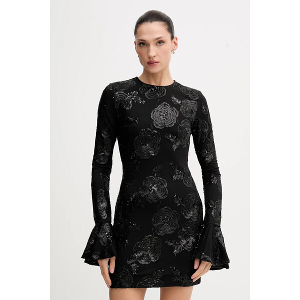 Rotate sukienka  kolor czarny mini dopasowana 114928100