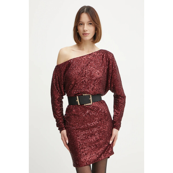 Marciano by Guess sukienka GABBIE  kolor bordowy mini prosta 5RGK69 6166A