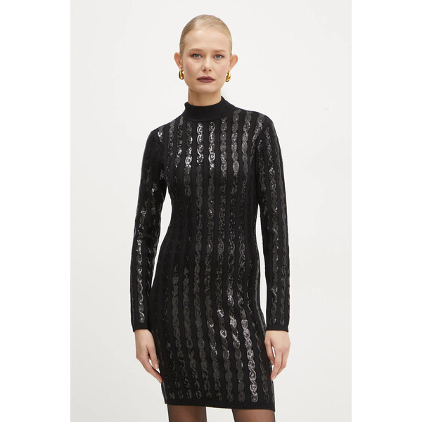 Guess sukienka BAILEY  kolor czarny mini prosta W5RK06 Z2YJ2