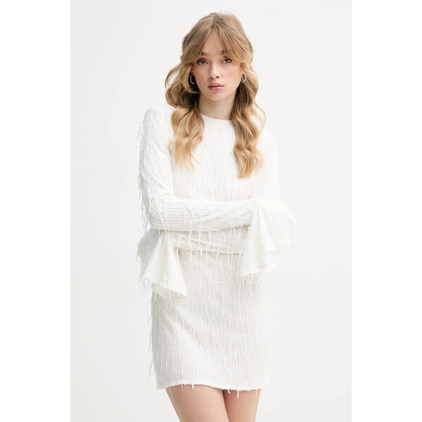 Rotate sukienka  kolor biały mini prosta 113911857