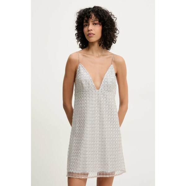 Rotate sukienka  kolor szary mini prosta 113710800