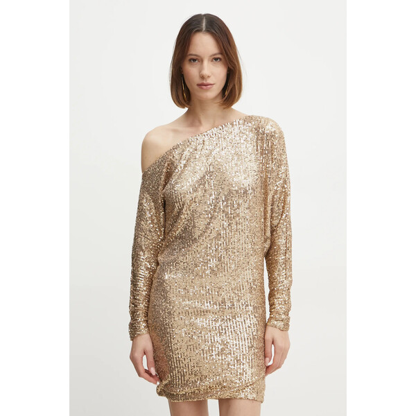 Marciano by Guess sukienka GABBIE  kolor złoty mini prosta 5RGK69 6166A