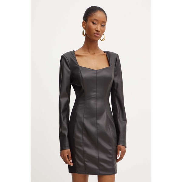 Marciano by Guess sukienka ANNY  kolor czarny mini dopasowana 4YGK20 7159A