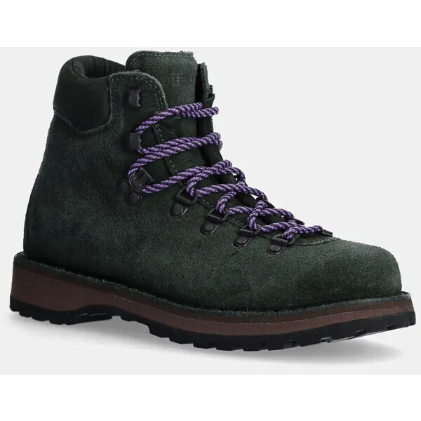 Diemme buty zamszowe Roccia Vet  damskie kolor zielony na płaskim obcasie DI24FWRVW-I01S008DKG