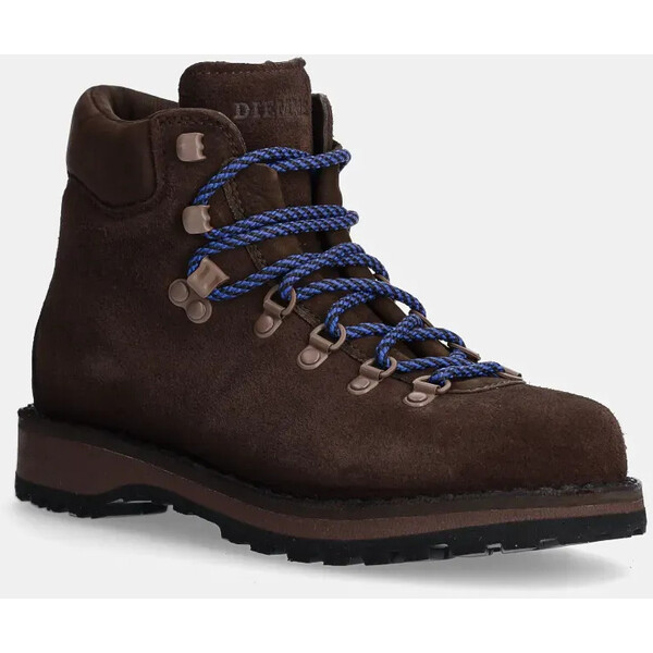 Diemme buty zamszowe Roccia Vet  damskie kolor brązowy na płaskim obcasie DI24FWRVW-I01S008DKB