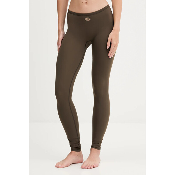 Diesel legginsy MINA-UTLT  damskie kolor zielony gładkie A18318.0PJBA