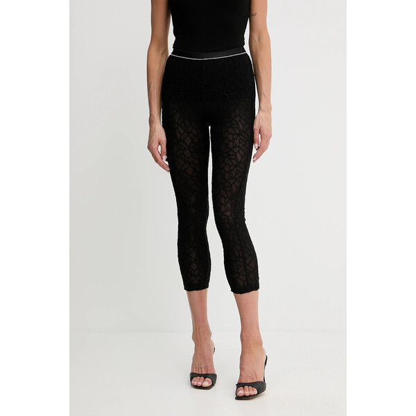 Pinko legginsy  damskie kolor czarny wzorzyste 105226 A2M5