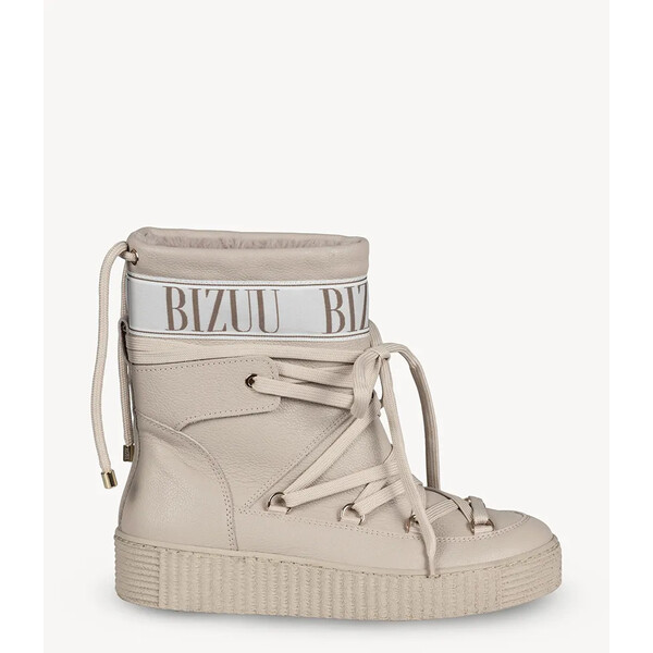 Bizuu śniegowce skórzane  kolor beżowy ESPEN