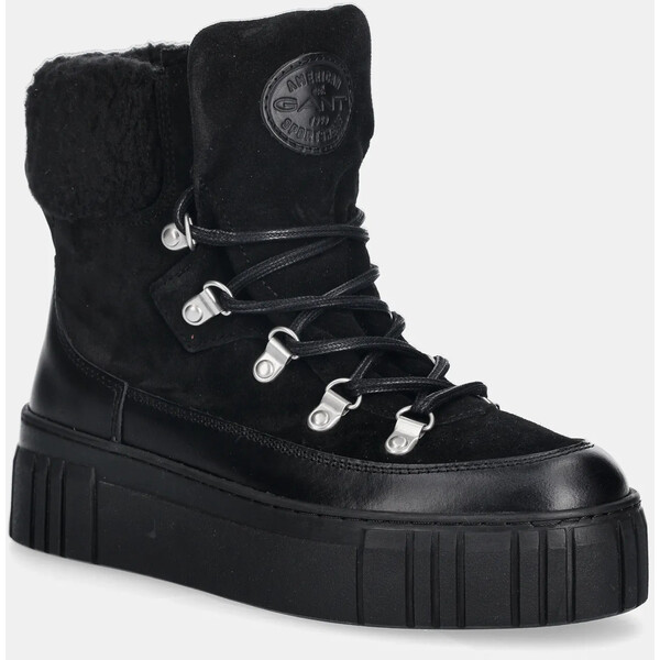 Gant śniegowce skórzane Snowmont  kolor czarny 31543099