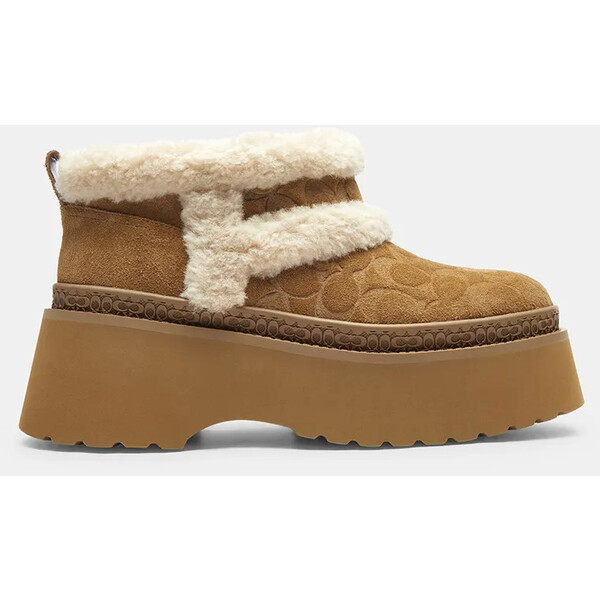 Coach śniegowce Christina Signature  kolor beżowy CCO35