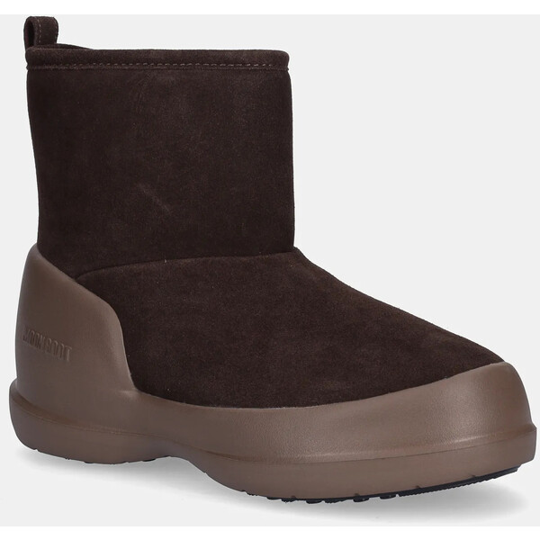 Moon Boot śniegowce zamszowe MB MEZZALUNA MID BOOT  kolor brązowy 80D2500060 M010