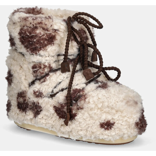 Moon Boot śniegowce MB ICON LOW CURLY  kolor beżowy 80D1409690 MM04