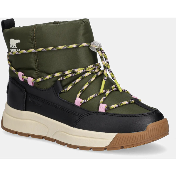 Sorel śniegowce WHITNEY III SLIP-ON WP  kolor zielony 2138501355