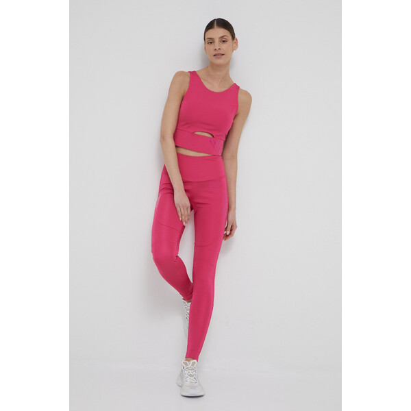 EA7 Emporio Armani Legginsy 8NTP59.TJ1RZ  damskie kolor fioletowy z nadrukiem