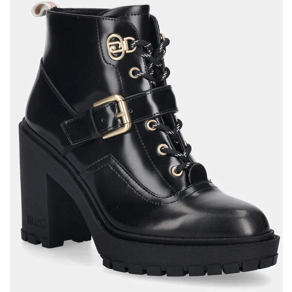 Liu Jo botki RUBY 03  damskie kolor czarny na słupku SF5071PX11222222