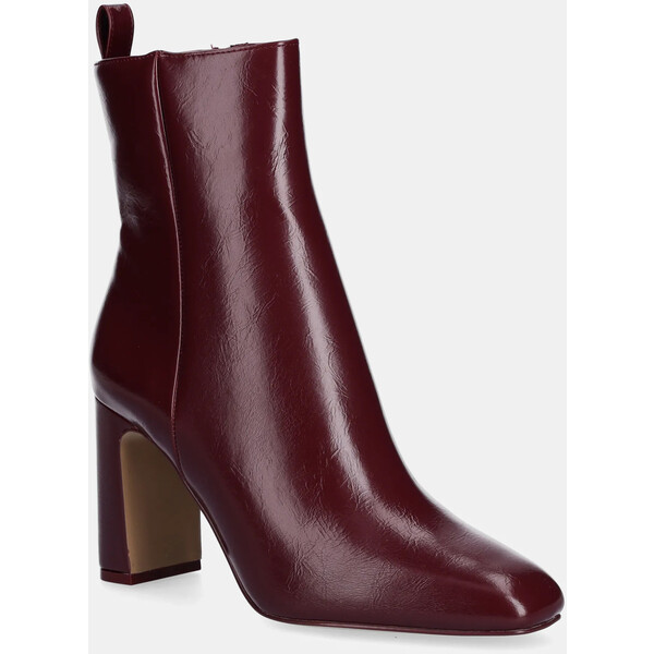 Steve Madden botki Adelisa  kolor bordowy na słupku 11002626