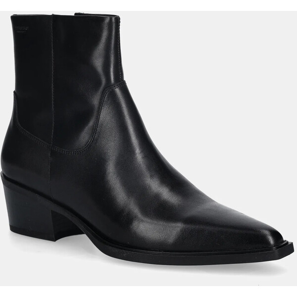 Vagabond Shoemakers botki skórzane KELSEY  damskie kolor czarny na słupku 5810-101-20