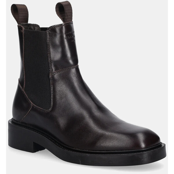 Gant sztyblety skórzane Fallwi  damskie kolor brązowy na płaskim obcasie 31541129