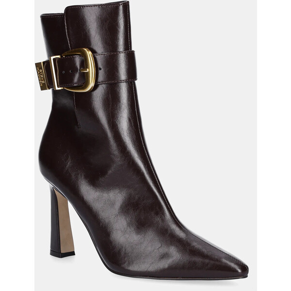 Steve Madden botki Stashed  damskie kolor brązowy na słupku 11004780