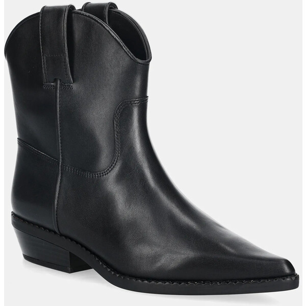 MICHAEL Michael Kors botki skórzane Noemie  damskie kolor czarny na płaskim obcasie 40F5NOME7L.001