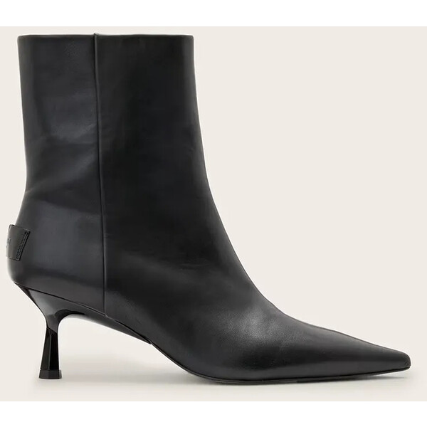 AllSaints botki skórzane Vivian Boot  damskie kolor czarny na szpilce W008FD