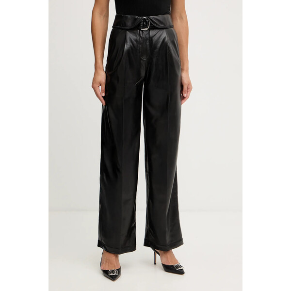 BOSS Orange spodnie C_Tadelena  damskie kolor czarny proste high waist 50547304