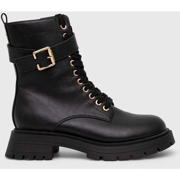 Medicine botki  kolor czarny na platformie