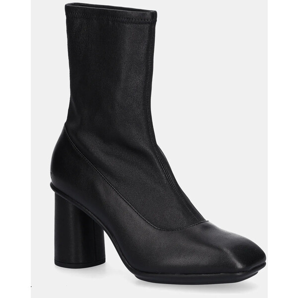 Ecco botki skórzane Sculpted Alba 65 Boot  damskie kolor czarny na słupku 234813-51052