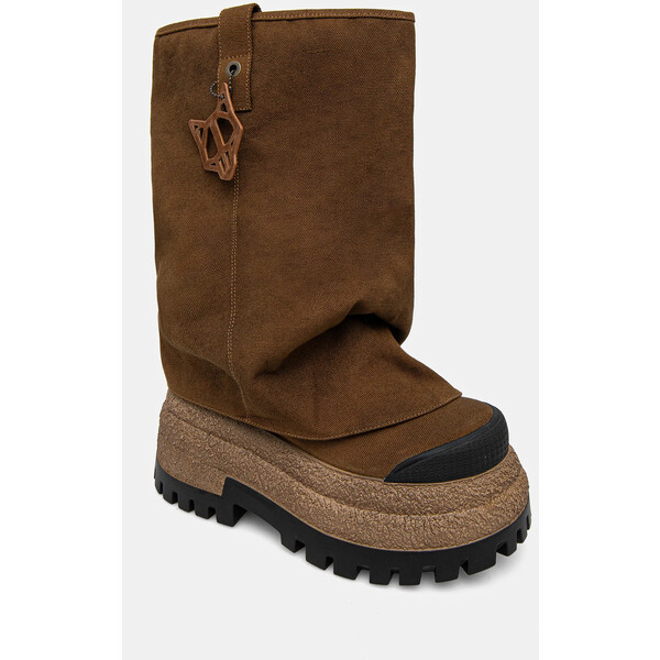 Naked Wolfe buty Disturb  kolor brązowy na platformie Disturb Canvas Toffee