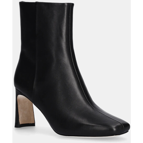 Marciano by Guess botki skórzane BOOTIE EMBELLISHMENT  damskie kolor czarny na słupku 4BGZ27 7103A
