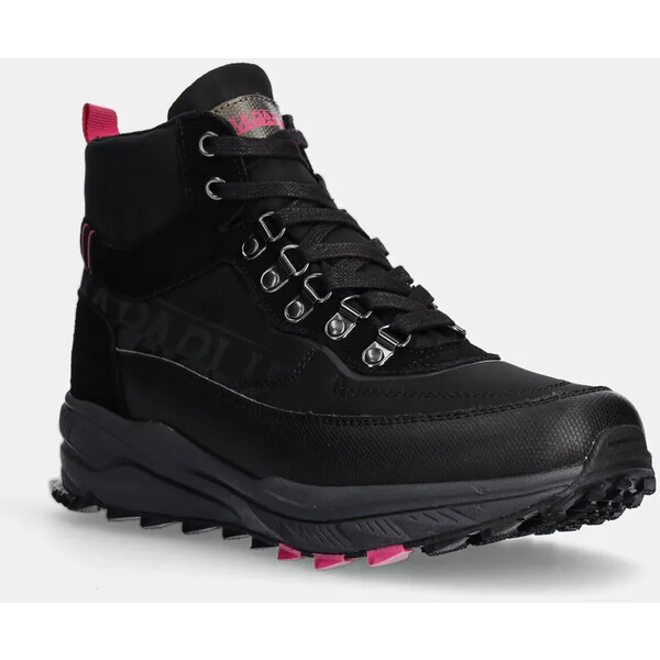 Napapijri workery VERTIC  damskie kolor czarny na płaskim obcasie NP0A4IKM.041