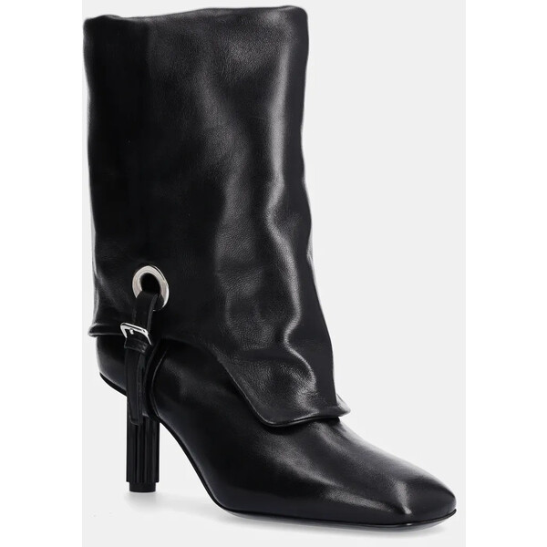 AGL botki skórzane Dorica Q Soft  damskie kolor czarny na słupku D273506PCKB0741013