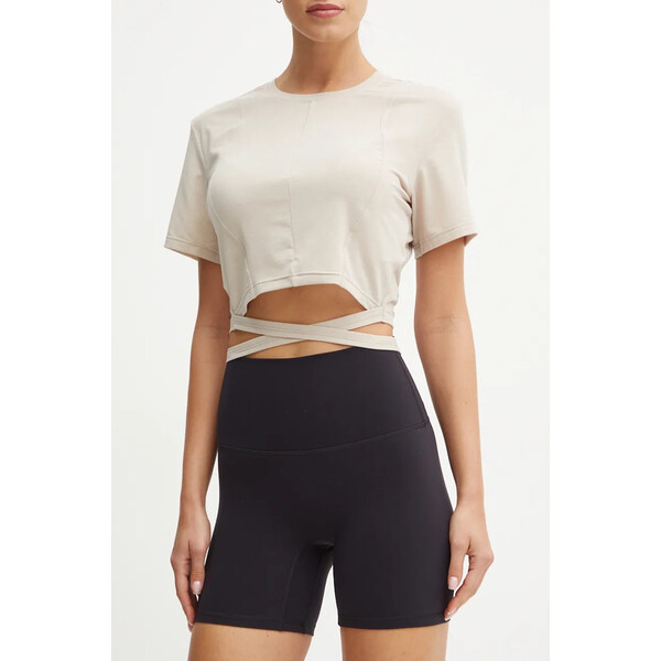 JOYINME szorty do jogi Movement  kolor czarny gładkie high waist Szorty.Movement